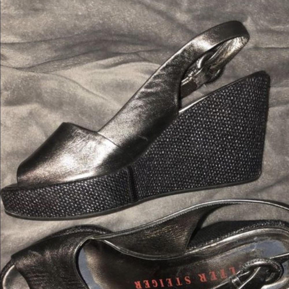 Walter Steiger Slingback PeepToe Platform WedgeSz9